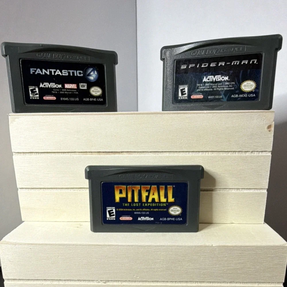 Nintendo Game Boy Advance - Fantastic 4 - Spider-Man - Pitfall - T&W Clean Cond.